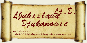 LJubislava Đukanović vizit kartica